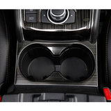 1X Black Titanium Interior Water Cup Holder Frame Cover For Mazda CX-5 2017-2021