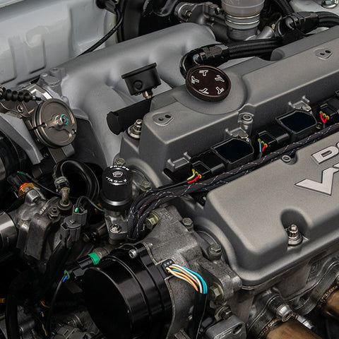 JDM Style Hood Vent Spacer Risers VTEC Solenoid Valve Cover Cap For Honda Acura