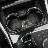 Carbon Fiber Style Gear Shift Knob Water Cup Holder Decor For BMW 3-Series G20