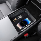 Gray Center Console Armrest Organizer Tray For Tesla New Model 3/Y 2025 2026