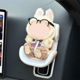 Cute Doll Mini Safety Seat Air Vent Clip Car Interior Decoration Accessories