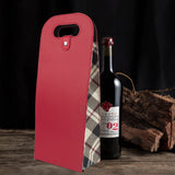 2-Bottle Leather Wine Tote Bag Protector Champagne Gift Bag with Handle For Gift