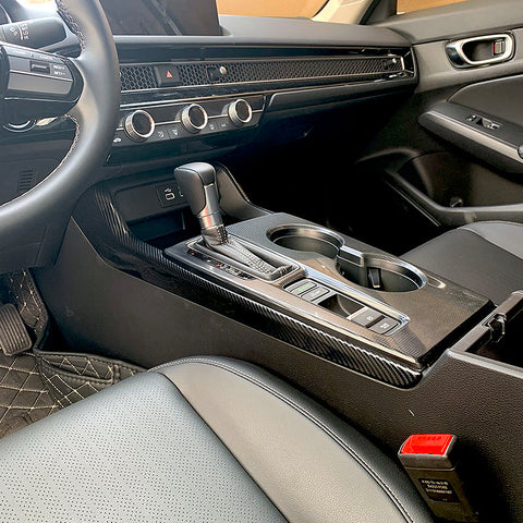 For Honda Civic 22-up Carbon Fiber Look Gear Shift Knob Side AC Vent Decor Trim