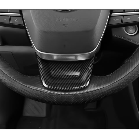 x xotic tech Carbon Fiber Style Automobile Steering Wheel Cover Frame Trim Compatible with Toyota Highlander Sienna 2020-up Interior Car Accessories, 3Pcs