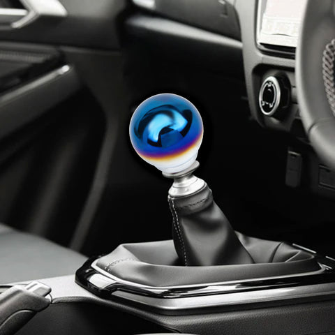 Universal Burnt Blue Alloy Round Ball Shape Car Gear Shift Knob Shifter Lever