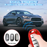 Xotic Tech Sporty Red Soft TPU Full Seal Transparent Button Smart Key Fob Shell Protector Compatible with Infiniti Q50 Q60 QX50 QX55 QX60 2020-2023