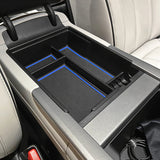 Center Console Armrest Box Secondary Storage Coin Holder Tray Organizer w/Blue Anti-Dust Mats, Compatible with Hyundai Palisade 2020-2022