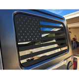 x xotic tech American Flag Rear Side Window Decal Sticker, Pre-cut Vinyl Back Window Glass USA Flag Sticker Exterior Accessories Compatible with Jeep Wrangler 2018-up 4 Door (2Pcs)