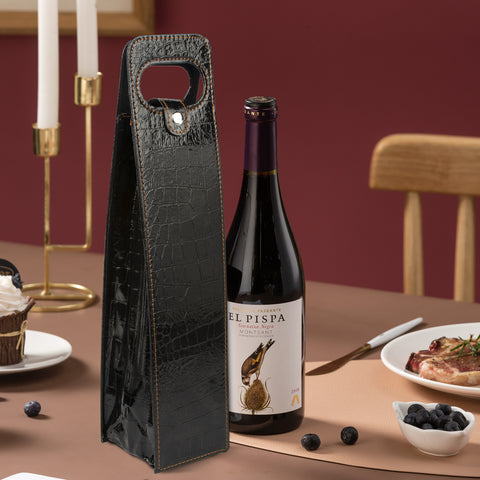 Portable Bottle Wine Gift Bag Champagne Beer Holder for Picnic Party, Christmas