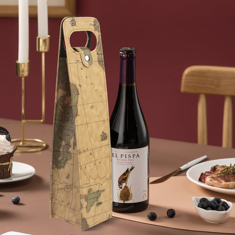 Portable Bottle Wine Gift Bag Champagne Beer Holder for Picnic Party, Christmas