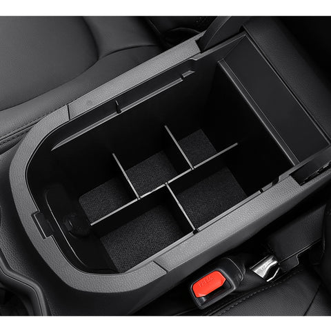 Interior Center Console Armrest Box Storage Container Holder Tray Organizer Divider, Compatible with Toyota Rav4 2019-2023