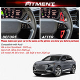 Red Aluminum Paddle Shifter Extension For Audi A5 A6 Q4 Q5 S6 Q6 SQ6 e-tron