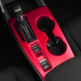 Glossy Red Inner Window Switch Gear Shift Panel Decor Trim For Honda Civic 22-up