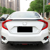 Xotic Tech 4DR JDM Style Glossy Black Rear Trunk Lip Wing Spoiler Compatible with Honda Civic 2016-2021 10th Gen