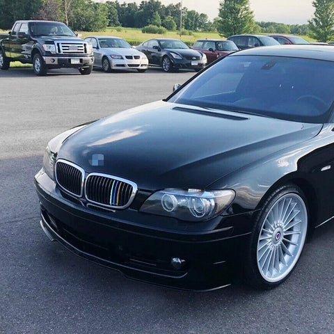 Tri-Colored Front Kidney Grille Strips Clip Cover For BMW 7 Series E65 E66 06-08