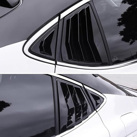 Side Window Louver Blinds Sun Shades Trim For Toyota Camry 2025-2026 Gloss Black