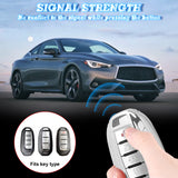 Xotic Tech Soft Silver TPU Full Covered Transparent Button Remote Control Key Fob Shell Protector Compatible with Infiniti Q50 Q60 QX50 QX55 QX60