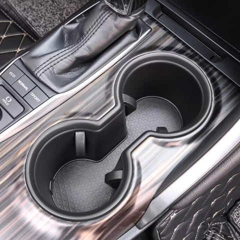 Black Center Console Dual Water Cup Holder Insert For Toyota Camry 2018-2024