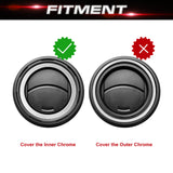 Silver AC Knob Control + Air Vent Outlet Ring Combo Trim For Toyota Tacoma 2016+