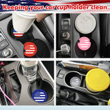 2.75 Inches USA Flag Style Anti Slip Drink Cup Holder Insert Mat Universal Fit