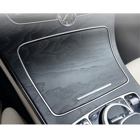 Xotic Tech Center Console Ashtray Frame Storage Box Trim, Chrome, Compatible with Mercedes Benz C Class GLC Class W205 C300 C400 C63 2015-2021 W253 GLC 300 2016-2023