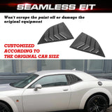 Car Exterior Rear Side Window Louvers Windshield Trim for Dodge Challenger 2008+