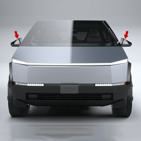 x xotic tech Door Side Rearview Mirror Cover Caps Protection Compatible with Tesla Cybertruck 2024 2025 Left & Right Exterior Accessories, (2PCS, Matte Carbon Fiber Pattern)