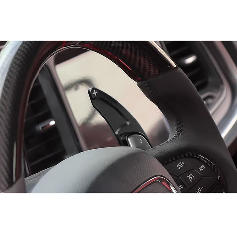 Black Forged ABS Paddle Shifter Extension For Dodge Charger Chrysler 300 2015-21