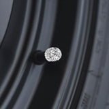 4x Handmade Crystal Rhinestone Universal Car Tire Valve Caps Chrome Accessories