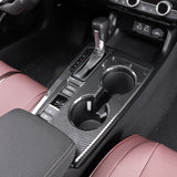 Carbon Fiber Pattern Steering Wheel Gear Shift Panel Cover For Honda Civic 22-up