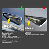 HW4.0 Side Camera Turn Signal Covers For Tesla Model 3 Y 2024