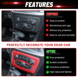 Carbon Look Air Conditioner Switch Panel Cover Trim for Dodge Charger 2015-25
