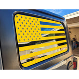 x xotic tech American Flag Rear Side Window Decal Sticker, Pre-cut Vinyl Back Window Glass USA Flag Sticker Exterior Accessories Compatible with Jeep Wrangler 2018-up 4 Door (2Pcs)