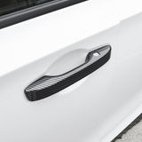 Carbon Fiber Style Door Handle Rear Window Louvers Cover Trim For Civic 2022-up