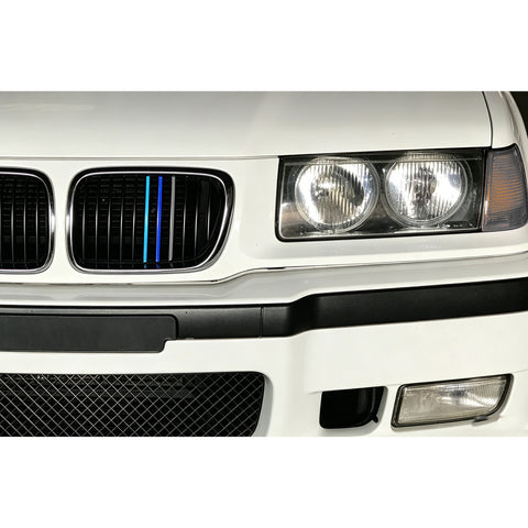 Tri-Colored Front Kidney Grille Strips Clip Cover For BMW 3 Series E36 1996-1999