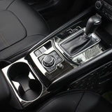 1X Black Titanium Interior Water Cup Holder Frame Cover For Mazda CX-5 2017-2021