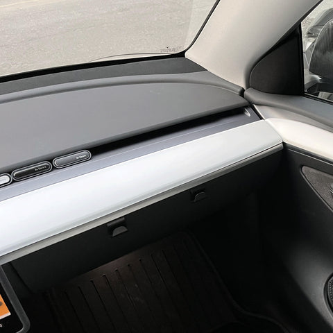 Glossy White Center Console Dashboard Cover Trim For Tesla Model 3 2017-2023 & Model Y 2020-up