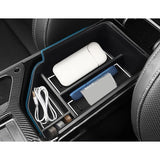 Center Console Armrest Box Secondary Storage Coin Holder Tray Organizer w/White Anti-Dust Mats, Compatible with Kia EV6 2022 2023