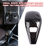 Carbon Fiber Black Gear Shift Knob Panel Frame Cover Trim For BMW 3-Series 19-22