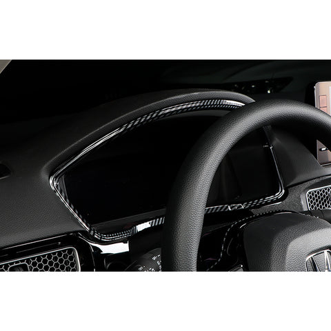 Carbon Fiber ABS Steering Wheel Pillar Speaker Frame Cover For Honda Civic 22-up