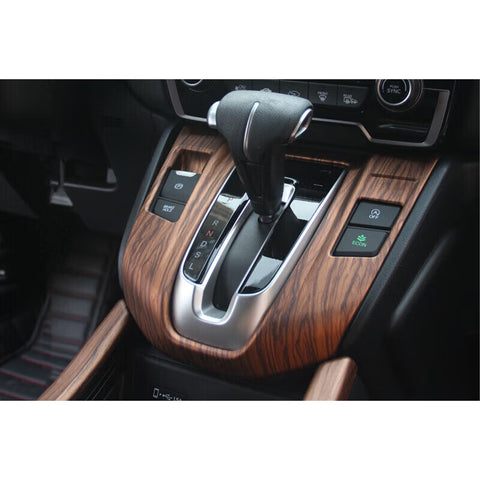 Interior Peach Wood Grain Center Gear Shift Panel Cover For Honda CR-V 17-2022