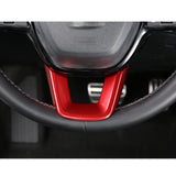 Red Steering Wheel Upper Stripe Bottom Panel Cover Trim For Honda Civic 22-up