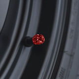 4x Handmade Crystal Rhinestone Universal Car Tire Valve Caps Chrome Accessories