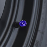 4x Handmade Crystal Rhinestone Universal Car Tire Valve Caps Chrome Accessories