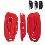 x xotic tech Soft Silicone Key Fob Cover Case Compatible with BMW X7 IX I5 M60 X5 X6 IX I7 5 7 Series 2023 2024 2025 2026, Intelligent Car Side Button Smart Key Protector