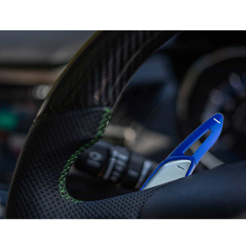 2x Aluminum Red Steering Wheel Paddle Shifter Extensions For Hyundai Genesis G70