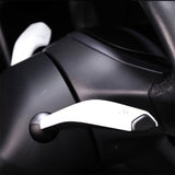 White Steering Wheel Paddle Shifter Door Panel Trim For Tesla Model 3 2021-2023 & Model Y 2020-up