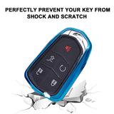 TPU Key Fob Cover w/Keychain For Cadillac ATS CT6 XT5 CTS XTS Escalade #HYQ2AB