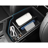 Armrest Insert Storage Box Coin Slot Organizer w/Black Anti-slip Pad For Kia EV6 2022+