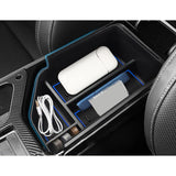 Center Armrest Insert Organizer Storage Tray w/Blue Rubber Mat For Kia EV6 2022 2023